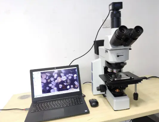 Inspección de microscopía metalográfica de tubos de acero